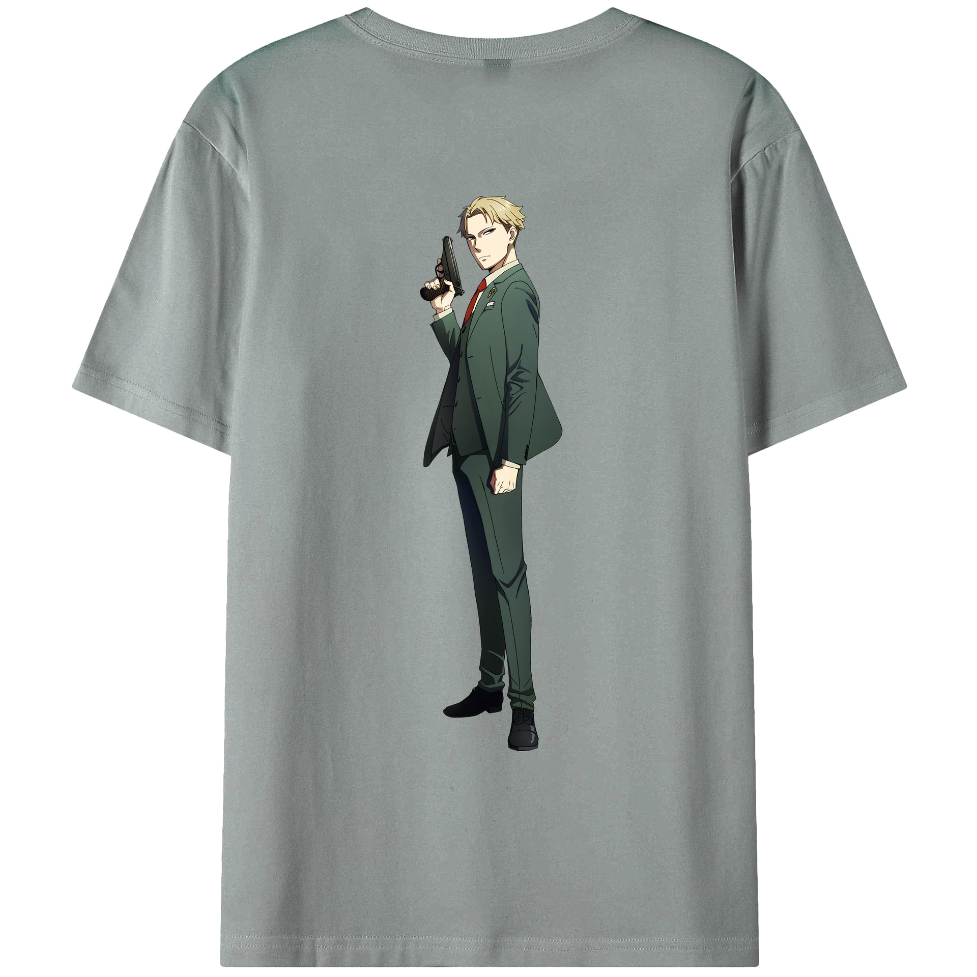 （画像用） SPY×FAMILY间谍家家酒 綿100％ メンズ半袖Tシャツ（バックプリント） 通気性